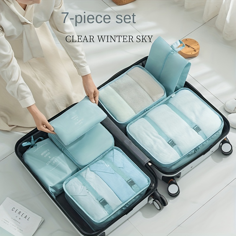 Bolsas de almacenamiento de viaje de 1/3 piezas, bolsa de compresión doble,  organizador de equipaje impermeable con maleta, bolsa de clasificación de  ropa - AliExpress