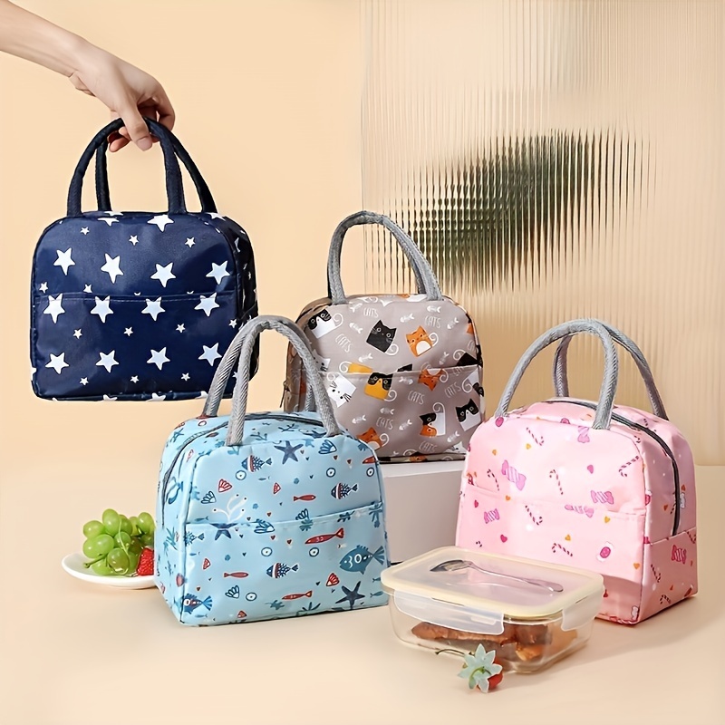 Breakfast Insulation Thermal Bag Mini Triangular Rice Ball Lunch Box Bags  Cute Portable Food Bento Fresh Pouch for Women Kids