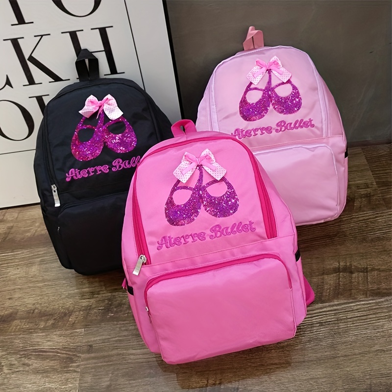 Pequeño/grande de la danza de la bolsa de lona para el gimnasio del deporte  de las muchachas para las mujeres, Negro -, Bolsa deportiva para Duffle