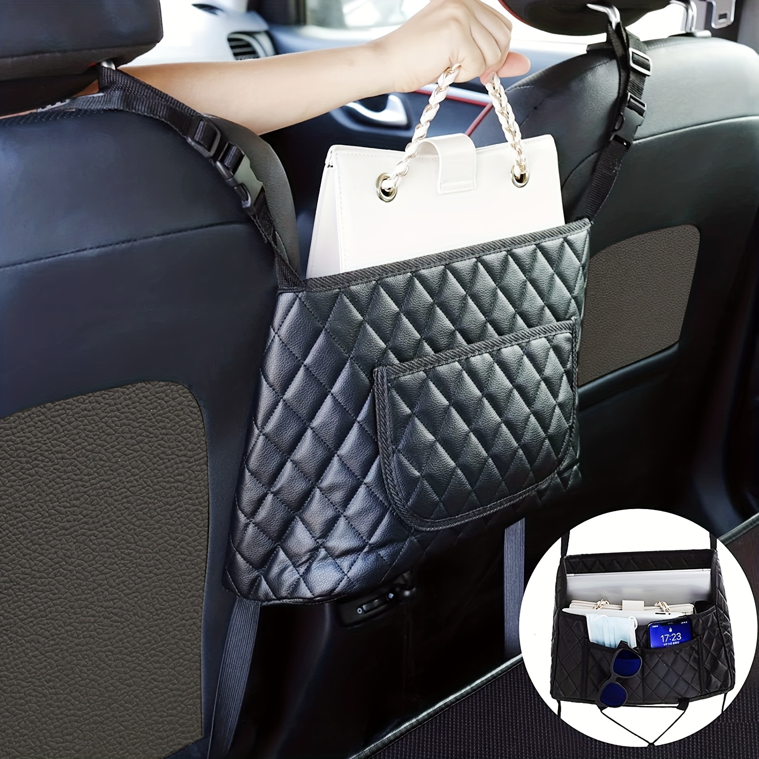 Hanging Airplane Seats And Car Pockets, Carry-on Suitcase Storage Bag,  Multi Pockets Travel Organizer