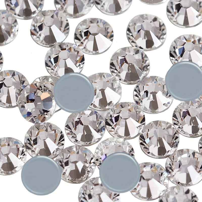 Crystal AB Set In Silver Hotfix Glass Rhinestone Mesh Strips – Be Createful