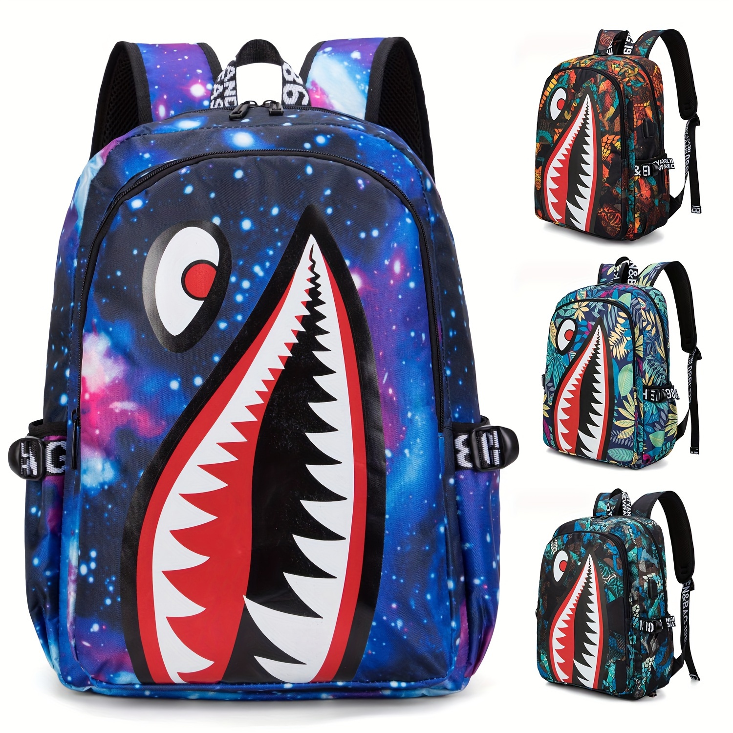 3pcs Aphmau Backpack 3D Printed Graffiti Backpack Set School Bag Shoulder Bag Pencil Bag Pink