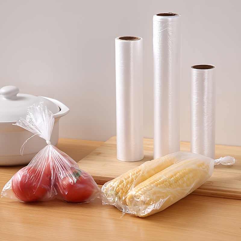 1 Roll Packaging Plastic Bags Disposable Wrap Kitchen Fresh Keeping Heat  Sealer Food Saver Bags Vacuum Food Fruit Storage Bag