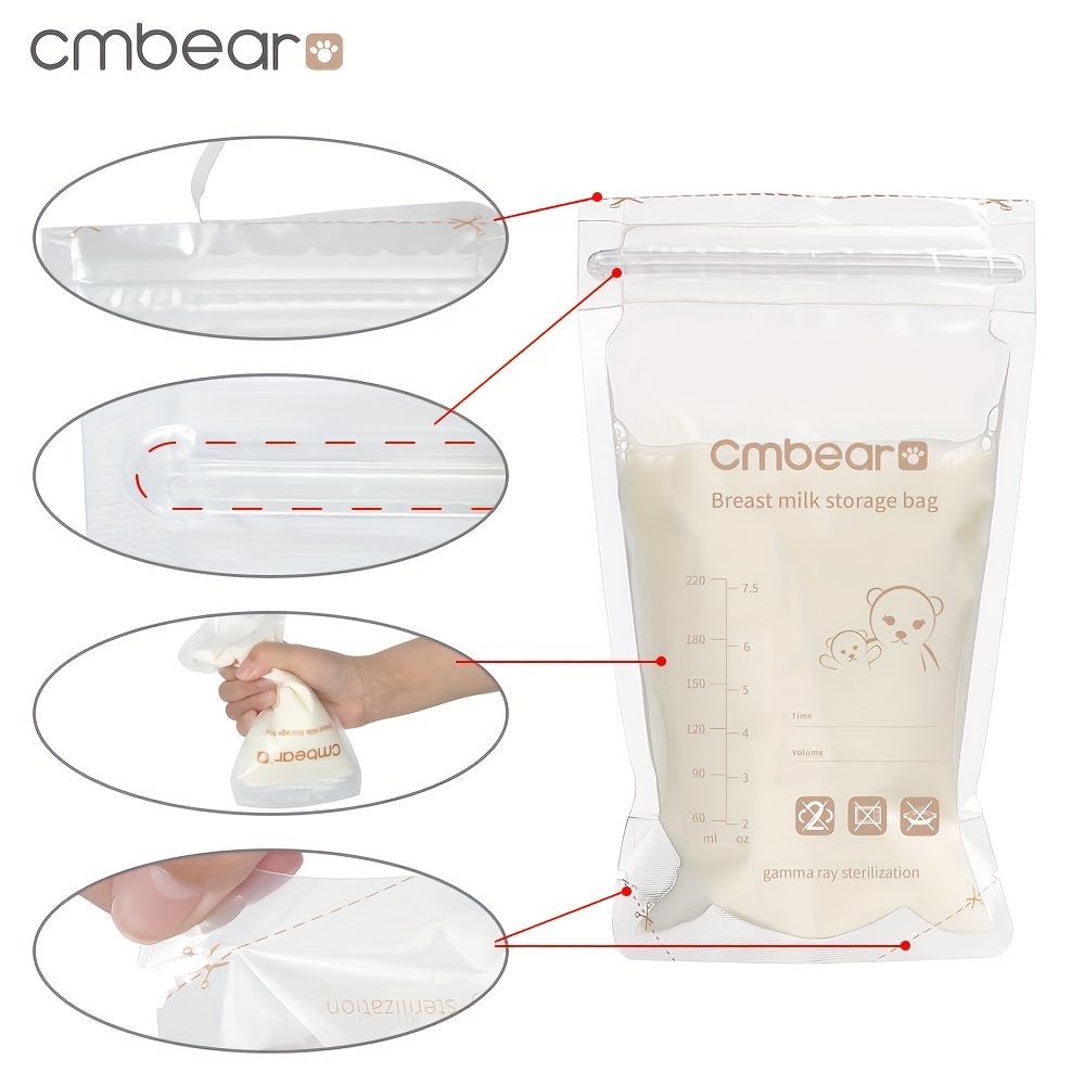 3-Pack Breast Milk Pitcher For Fridge with 10PCs Breastfeeding