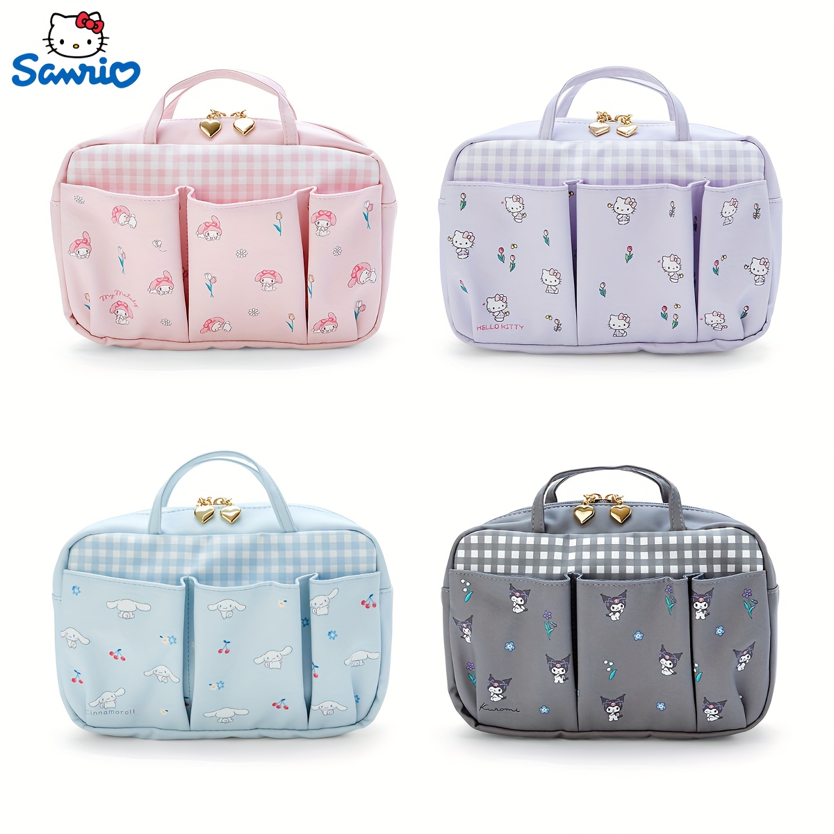 Sanrio Pachacco Cosmetic Storage Bag 4 In 1 Handbag New Cute Cartoon  Detachable Multifunction Portable Make Up Cases for Outdoor - AliExpress