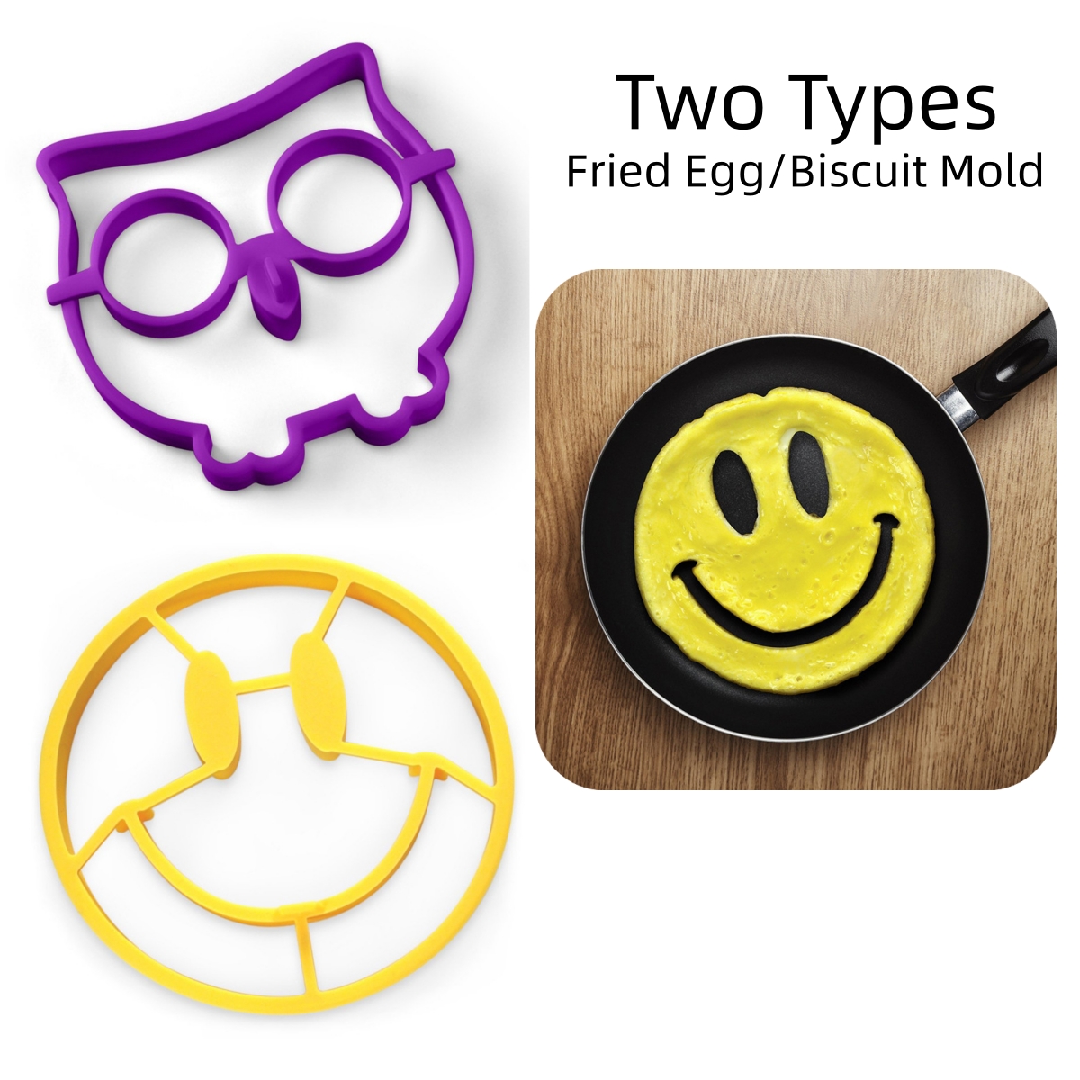 Cute Smiley Face Chocolate Candy Silicone Molds, Reusable Expression Ice  Cube Trays Silicone Mold for Baking-2 Packs 