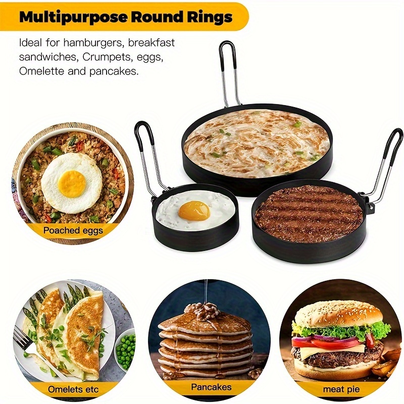 Non-stick Round Egg Mold For Perfectly Shaped Breakfast Sandwiches And  Crumpets - Portable Grill And Camping Accessory - Temu