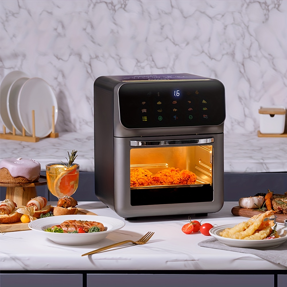 Air Fryer 8L, forno elétrico quente sem óleo para cozinhar sem óleo  saudável e com baixo teor de gordura, assar e grelhar, temporizador e  controle de temperatura, cesta antiaderente, 1400W (branco)