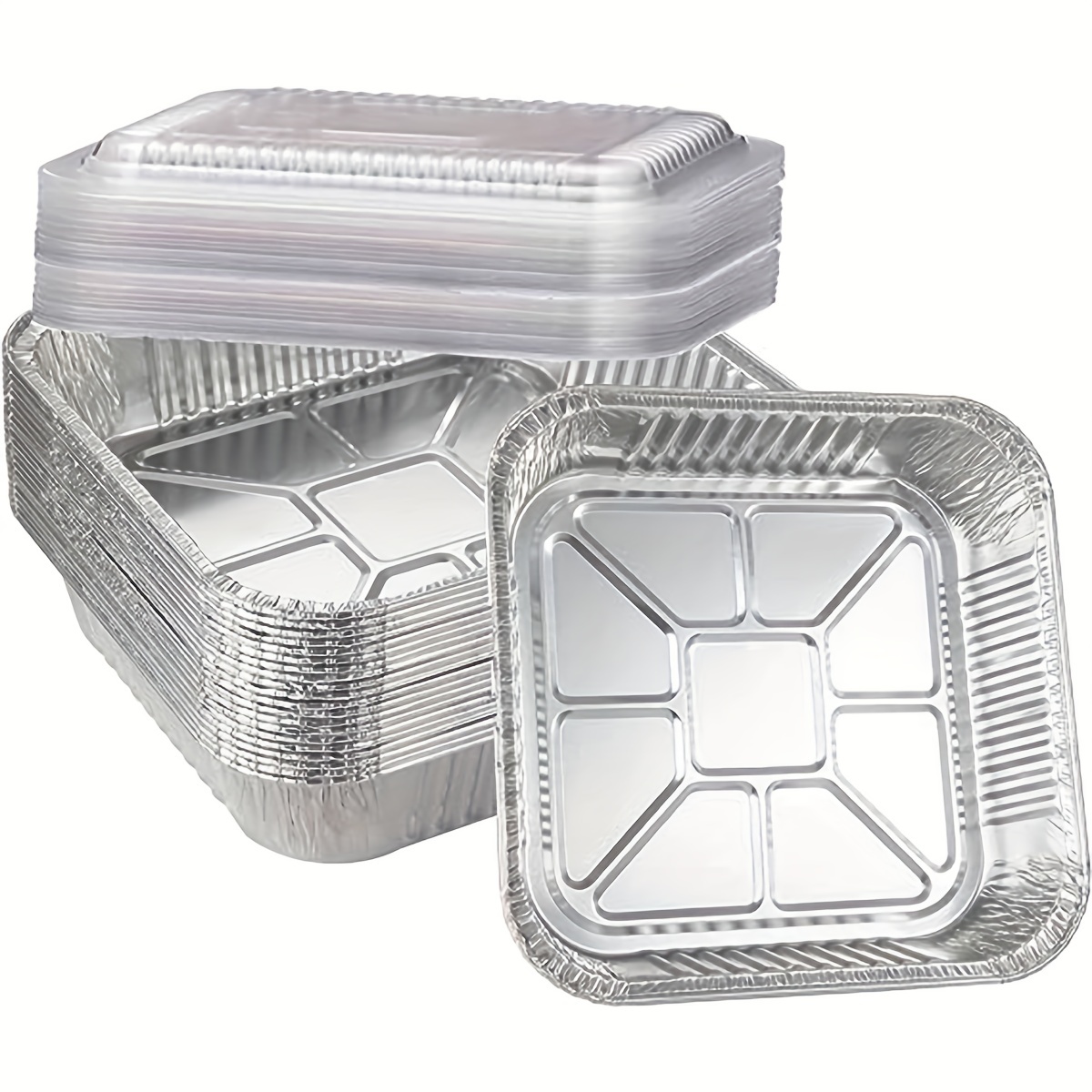 1 Pack Bandeja Pan Desechable Tapas Forros Papel Aluminio - Temu