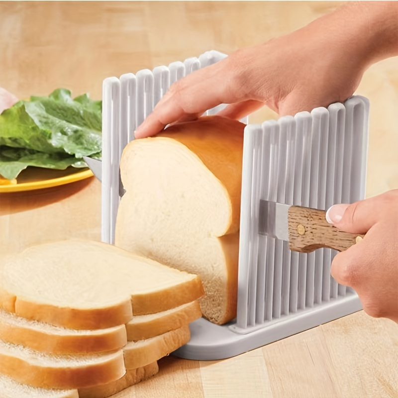 NEW Nature Bamboo Bread Slicer For Homemade Bread Foladable & Compact Toast  Cutting Board Guide Adjustable 3 Thickness Cutter - AliExpress