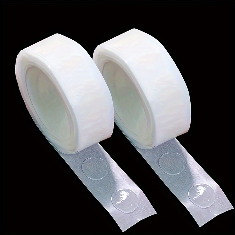 100pcs/1roll Clear Double-sided Glue Dot, Candle Wick Fixer Glue Balloon  Decoration Fixed Double Sided Tape Points For DIY