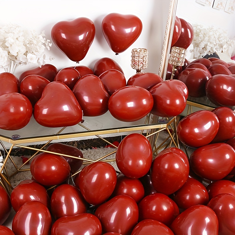 Red Wooden Heart Decorative Buttons Wedding Decorations - Temu