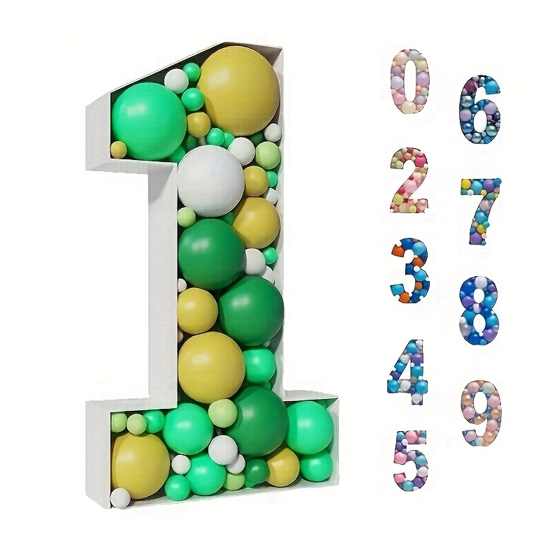 70/100CM Pre-Cut Number Balloon Frame Large Cardboard Marquee Numbers for  Birthday Party Baby Shower Decorations Balloon Frame