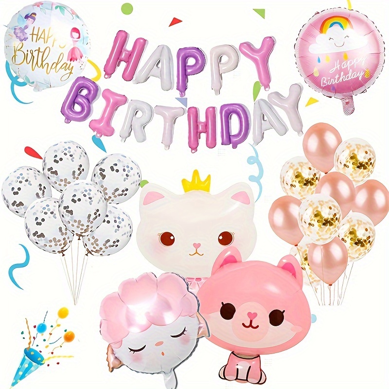 1 Set Pet Adorable Saliva Tissue Hat Latex Balloons Birthday Party