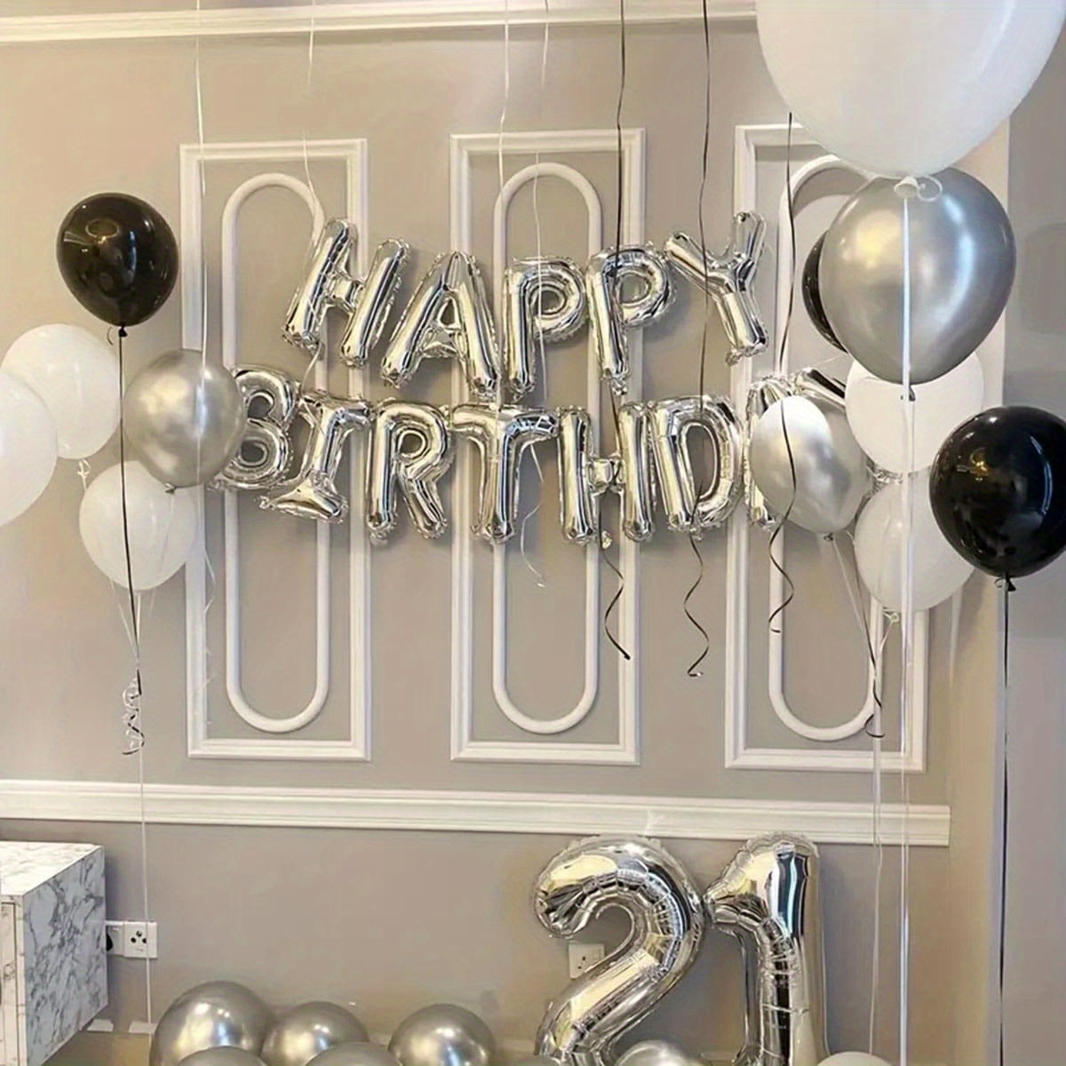  Decoraciones de globos de 60 cumpleaños, 15 globos inflables de  látex azul marino plateado para hombres y mujeres, decoración de fiesta de  feliz cumpleaños para interiores y exteriores, 12 pulgadas 
