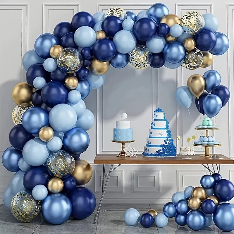 Globos metálicos azules de confeti plateados globos morados 132