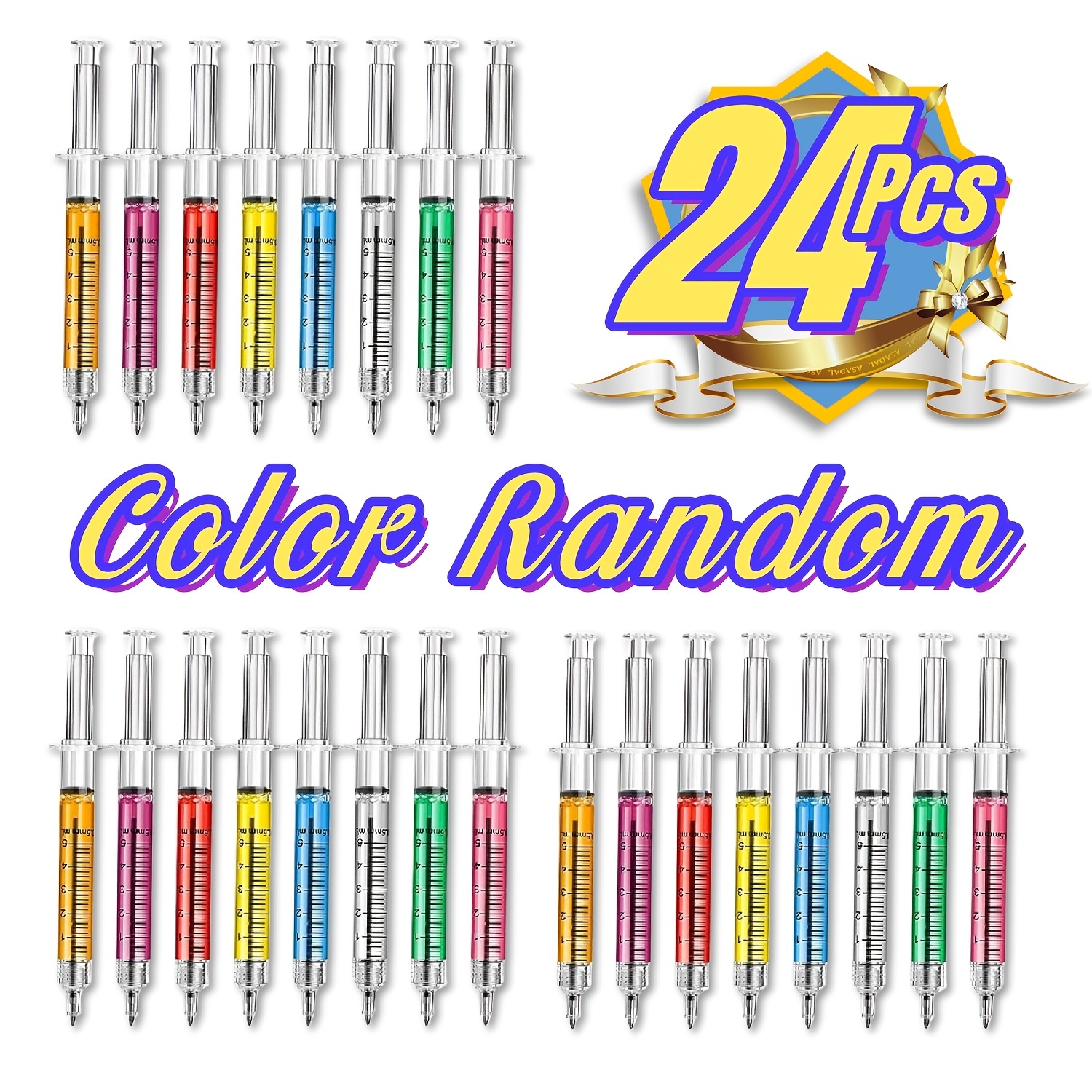 7 Pcs Funny Nurse Pens Glitter Metal Pen for Nurses Appreciation Gifts  Black Ink Ballpoint Pens Retractable Ballpoint Pens Funny Gifts for Kids