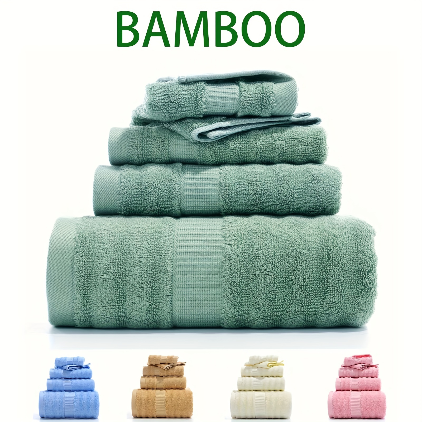 Soft Absorbent Bamboo Bath Towels Perfect For Hiking Camping - Temu