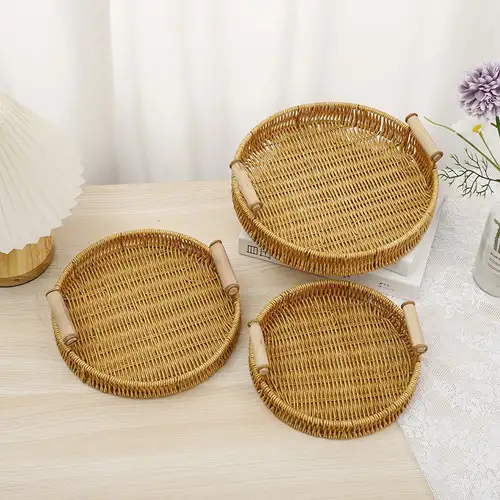 Set de 3 cestas multiusos de bambú gris para cuarto de baño Basic