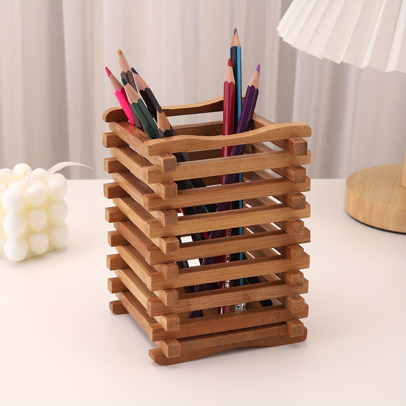 Organize Your Desk With This Diy Wooden Pen Organizer Multi - Temu