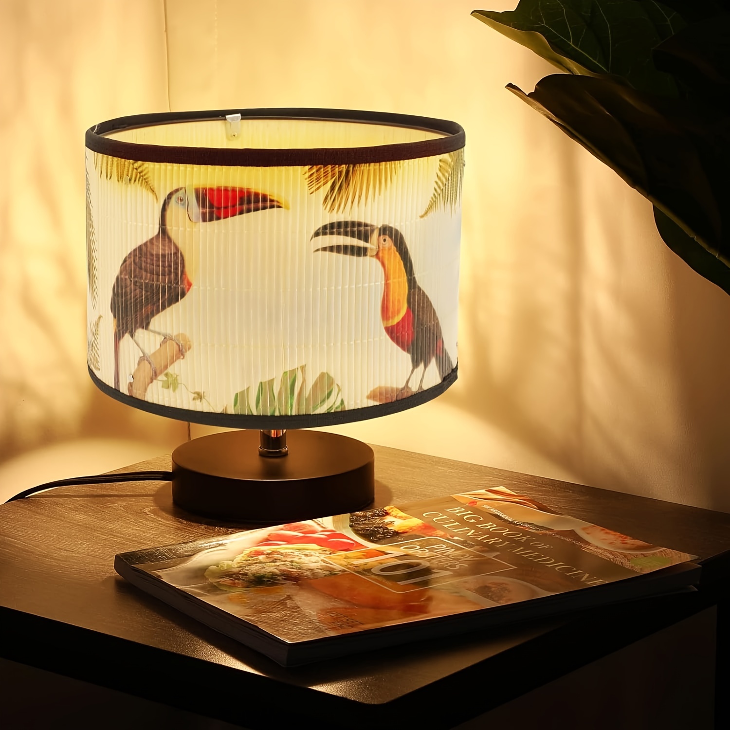 TOOTOO STAR Pantalla de lámpara de tambor marrón de 13.25 x 14.25 x 9  pulgadas, requiere montaje, pantalla de lino natural para lámpara de mesa
