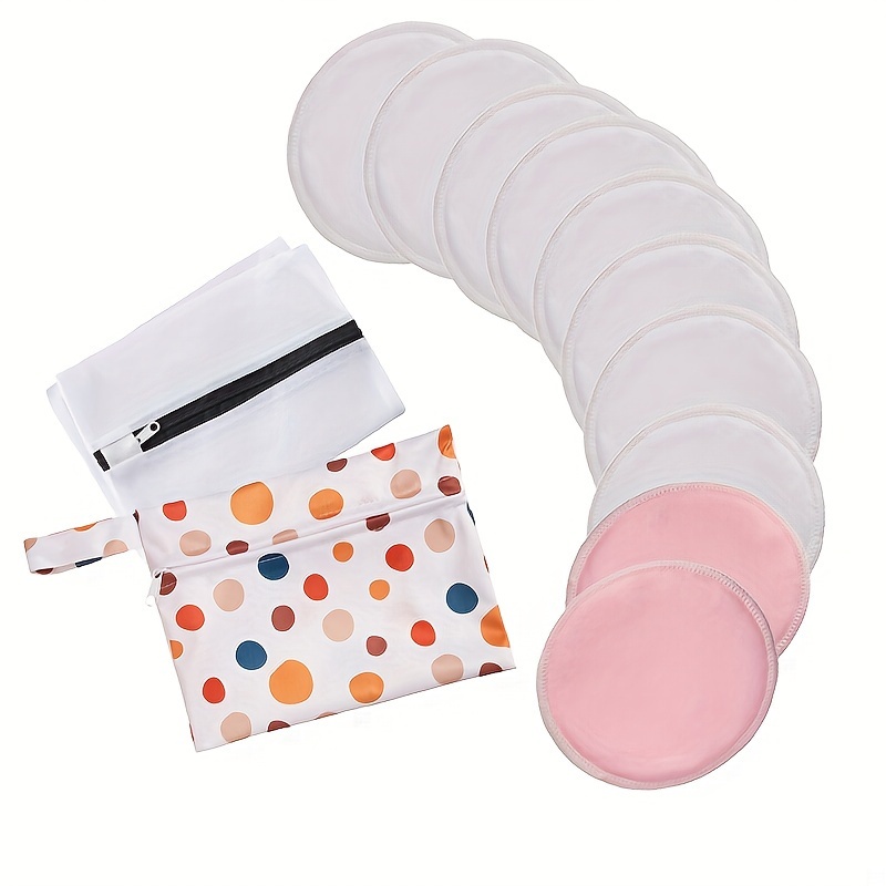4PCS Anti-overflow Nursing Bra Pad Feeding Washable Reusable Breast Nursing  Pads Cotton Absorbent Breastfeeding