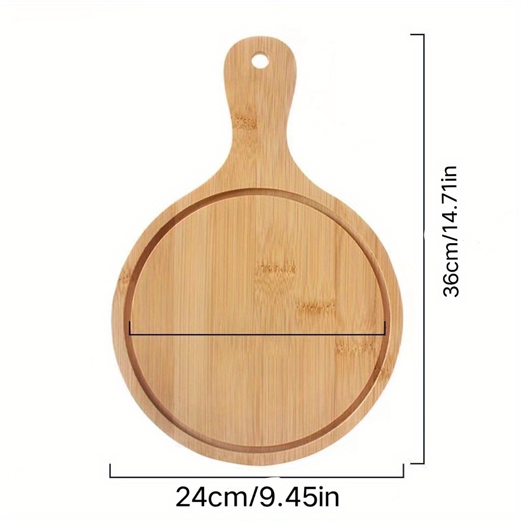 Bamboo Wood Pizza Board Wooden Tray Western Cut Bread Steak - Temu