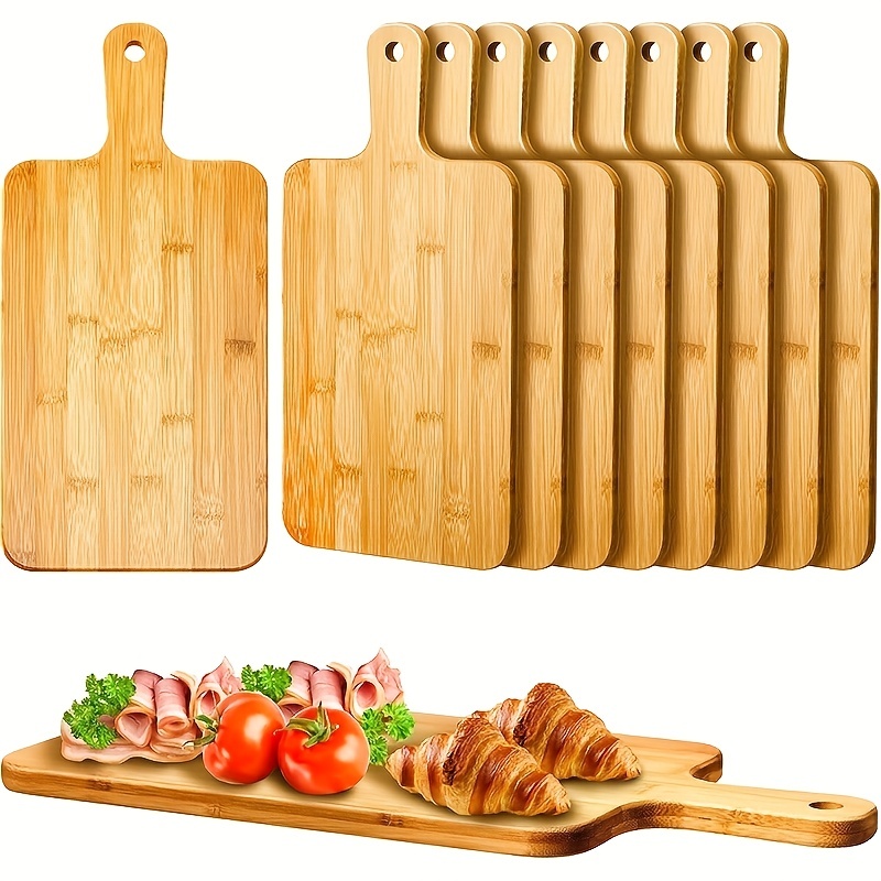 3 Tablas De Cortar De Madera De 11.8 X 6.3 X 0.1 Pulgadas Con Mango, Tabla  De Queso De Madera Sin Terminar Para Bricolaje, Cocina, Verduras, Frutas,  Suministros Para Fiestas De Verano