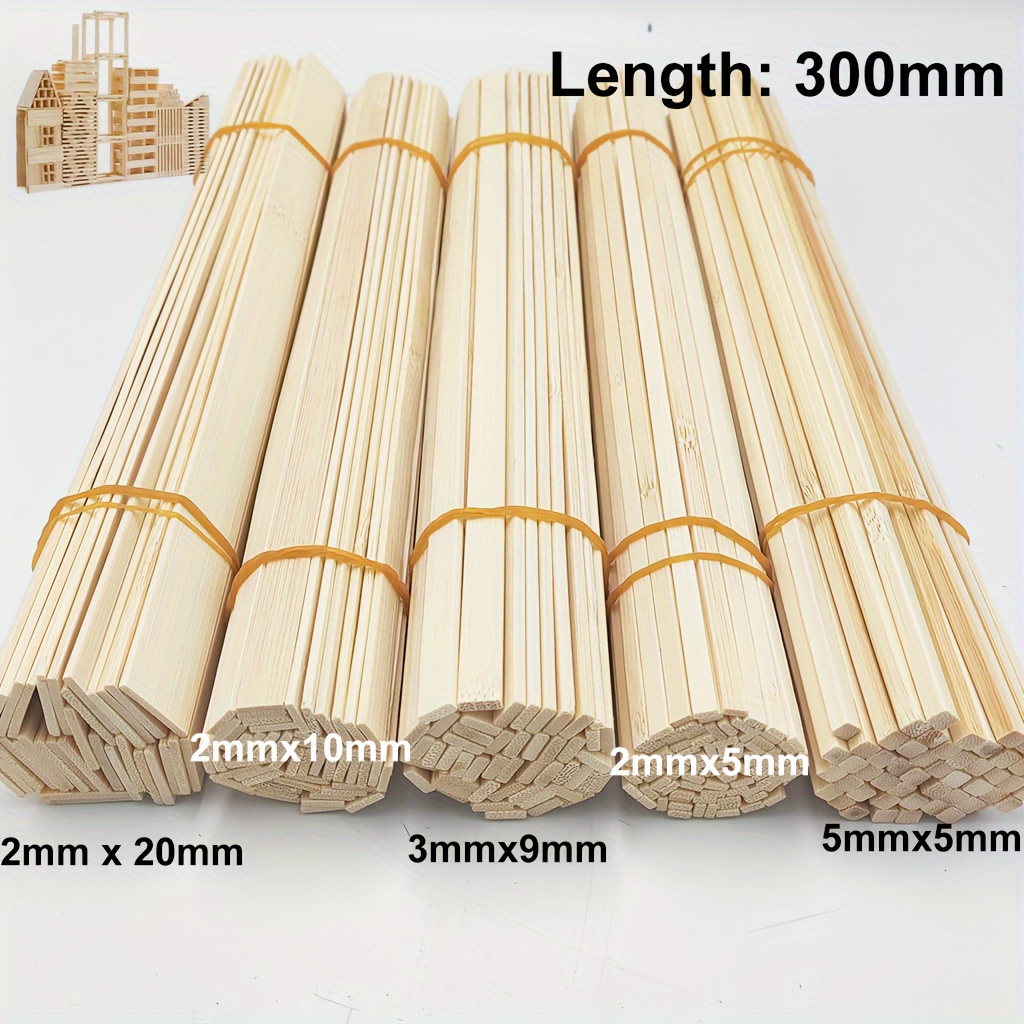 50pcs 12 Pulgadas Fuertes Palos De Bambú Natural, Palos De Artesanía De  Madera, Palos Extra Largos, Tiras De Madera Para Proyectos De Artesanía,  Ancho