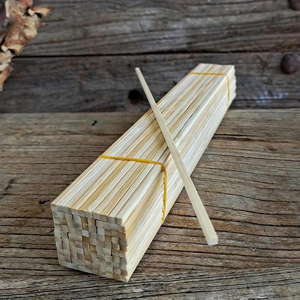 150 unidades de palos de tilo de 1/8 x 12 pulgadas, pequeñas tiras de  madera dura sin terminar de madera de balsa para manualidades y proyectos  de
