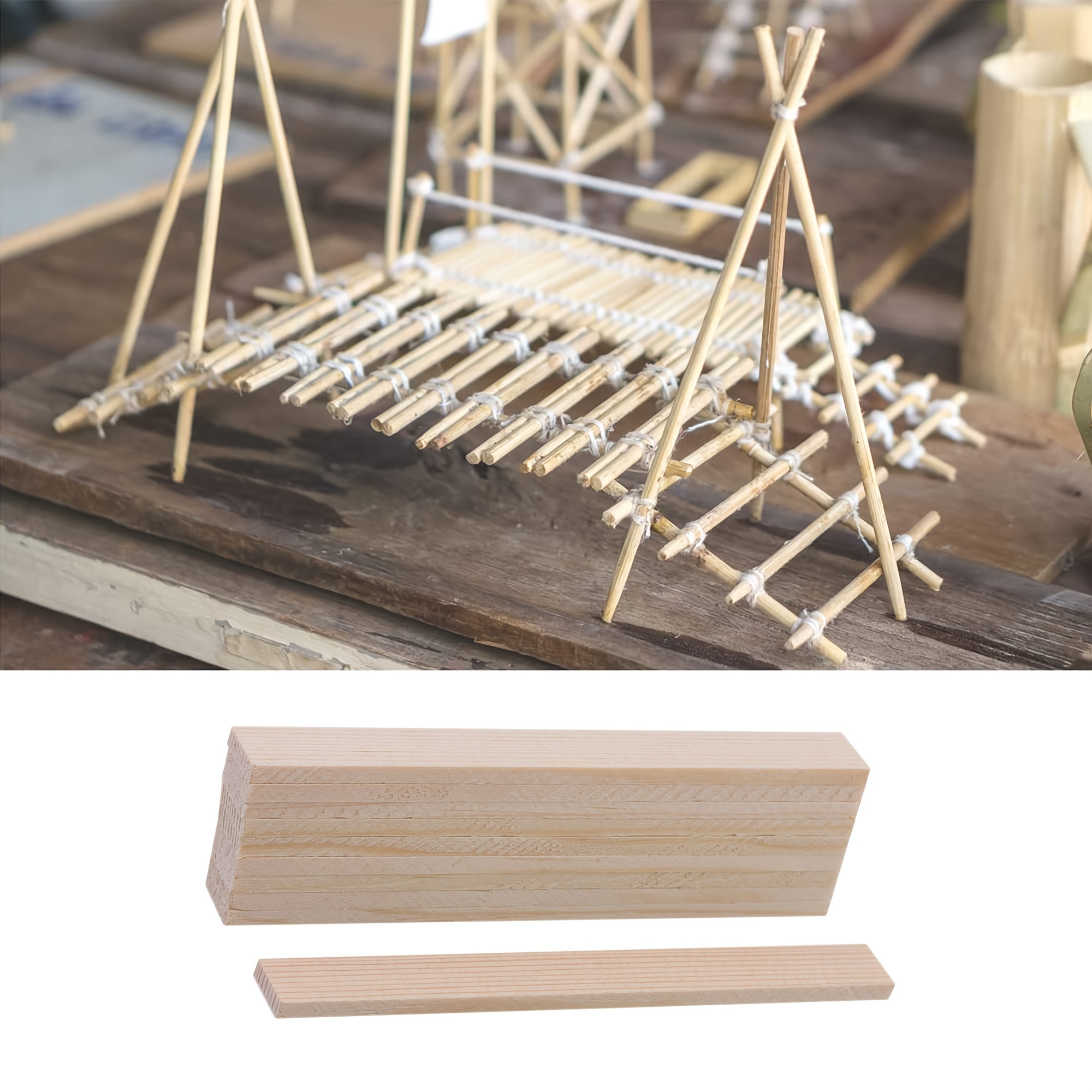VILLCASE 25 piezas de tablero de madera dura cortada a medida sin terminar  DIY tablones de madera sin terminar accesorios para bricolaje panel de