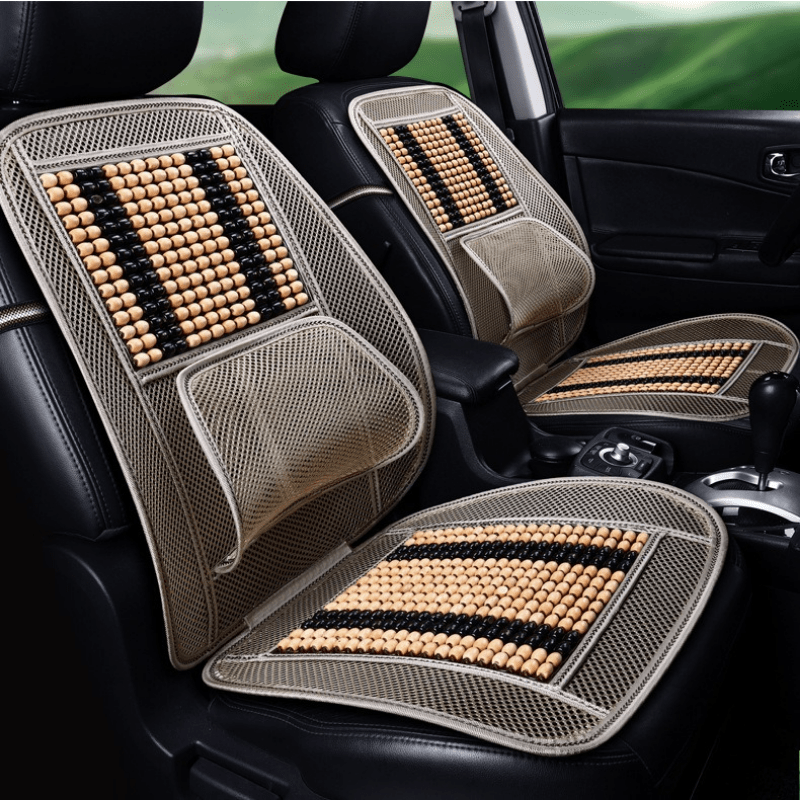 Car Universal Seat Cushion Summer Ice Silk Breathable Bamboo Silk Waist  Support