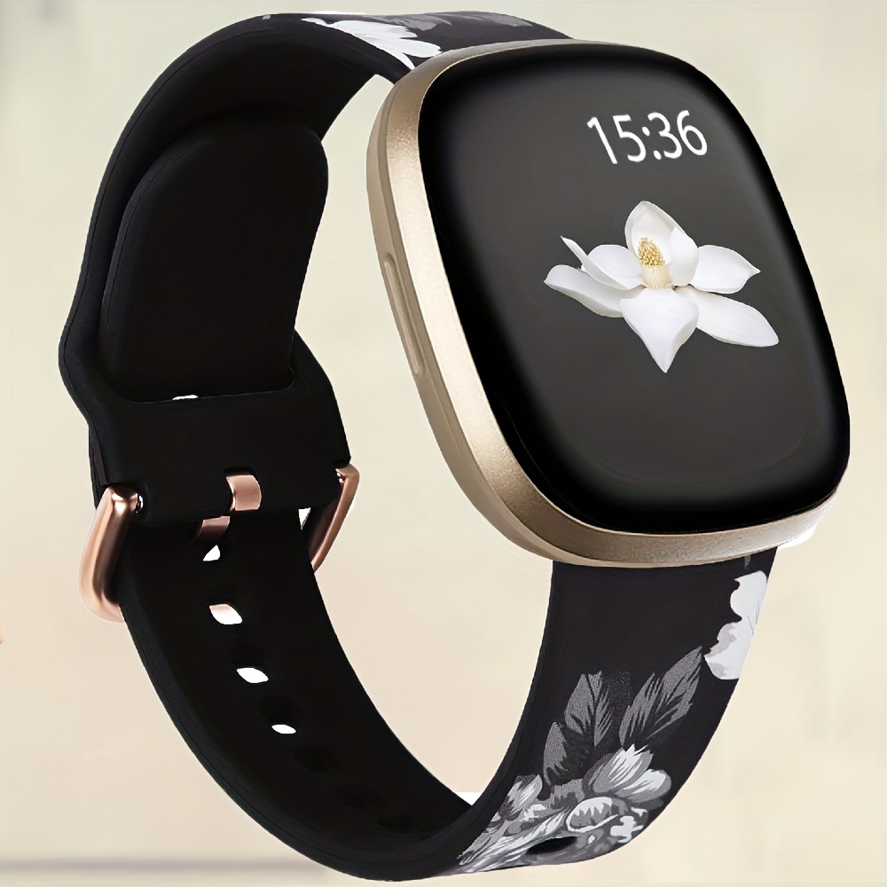 Comprar Correa de pulsera de silicona para Fitbit Versa 3/4, repuesto de  correa de reloj inteligente para Fitbit Sense