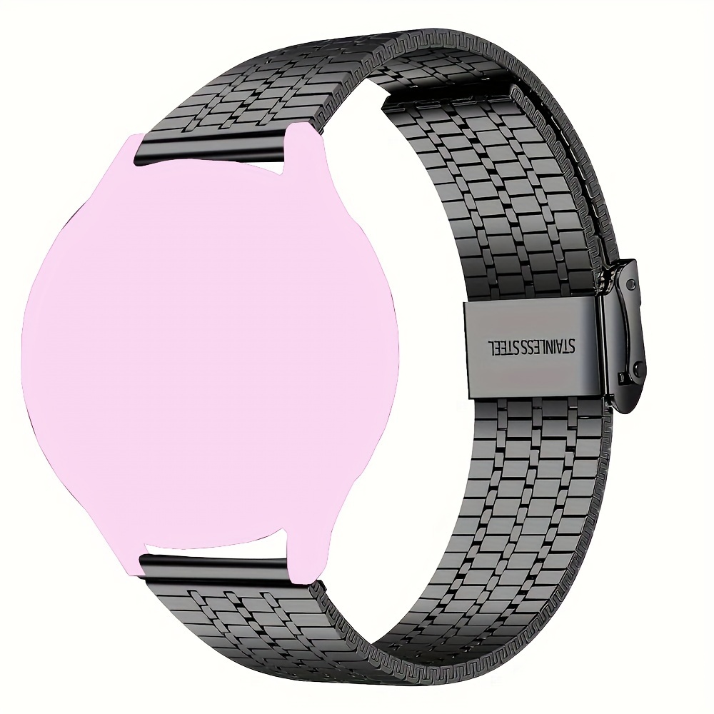 Correa de reloj inteligente para Huawei Watch GT4 46 mm Correa de reloj de  metal de acero inoxidable con tres cuentas (negro + plateado)