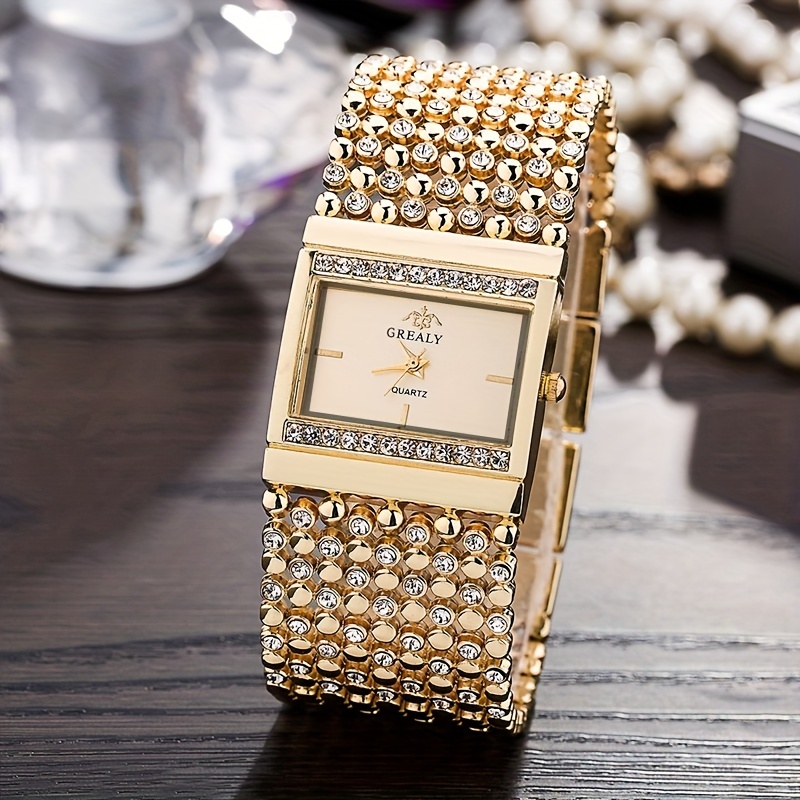  con pulsera Rose Jewelry Ladies Casual Relojes Reloj de lujo de  oro para mujer Reloj de mujer Reloj de mujer Reloj de oro para mujer, Rojo  - : Ropa, Zapatos y