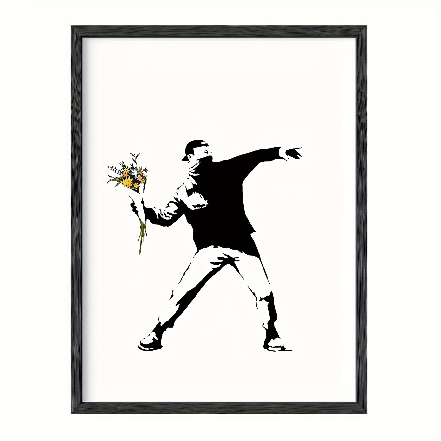 1pc Stampa Tela Poster Flower Thrower Banksy Pittura Tela - Temu Switzerland