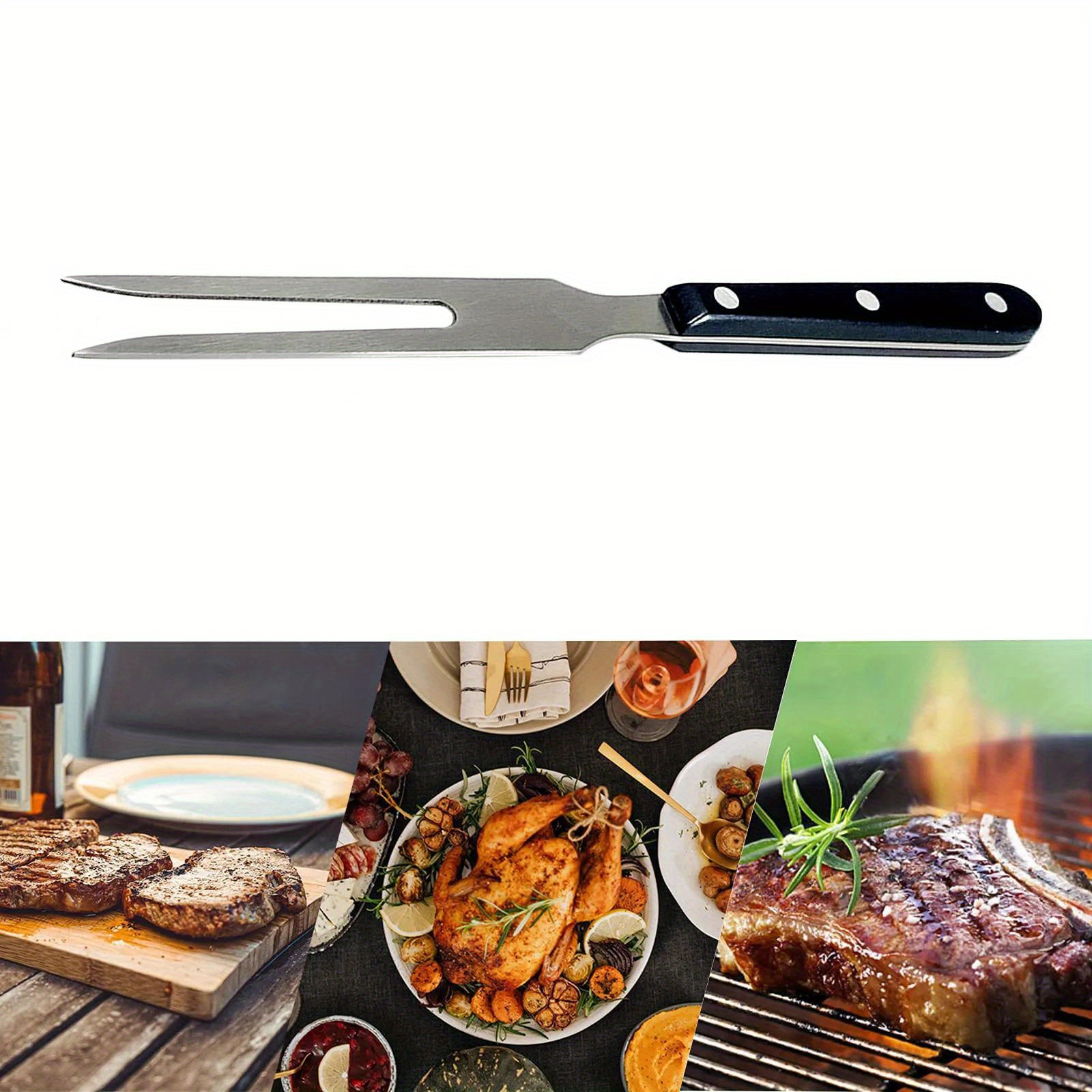 1pc Meat Fork Food Flipper Turner Stainless Steel Grill Flipper Bbq Turners  Hook Kitchen Gadget Meat Vegetables Steak Fish Smoker Cooking Outdoor Grill  Grilling Tools Outdoor Grill Barbeque Grill Bbq Accessories Grill