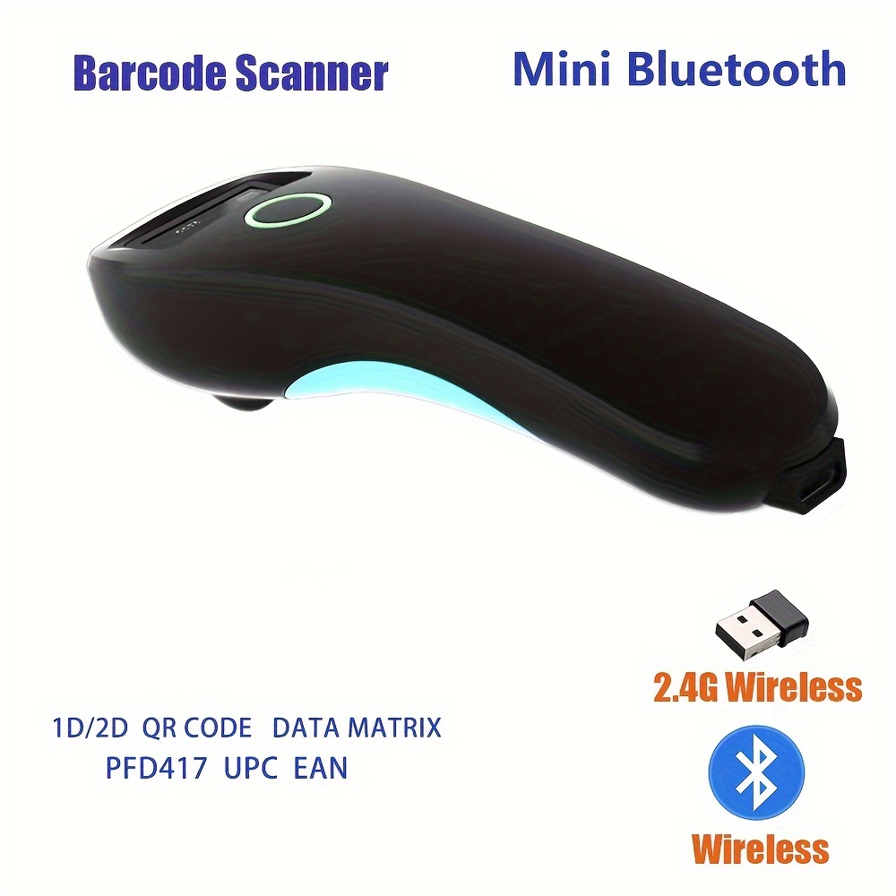 Barcode Scanner Mini Wireless Qr Code Reader Portable 1d/2d - Temu