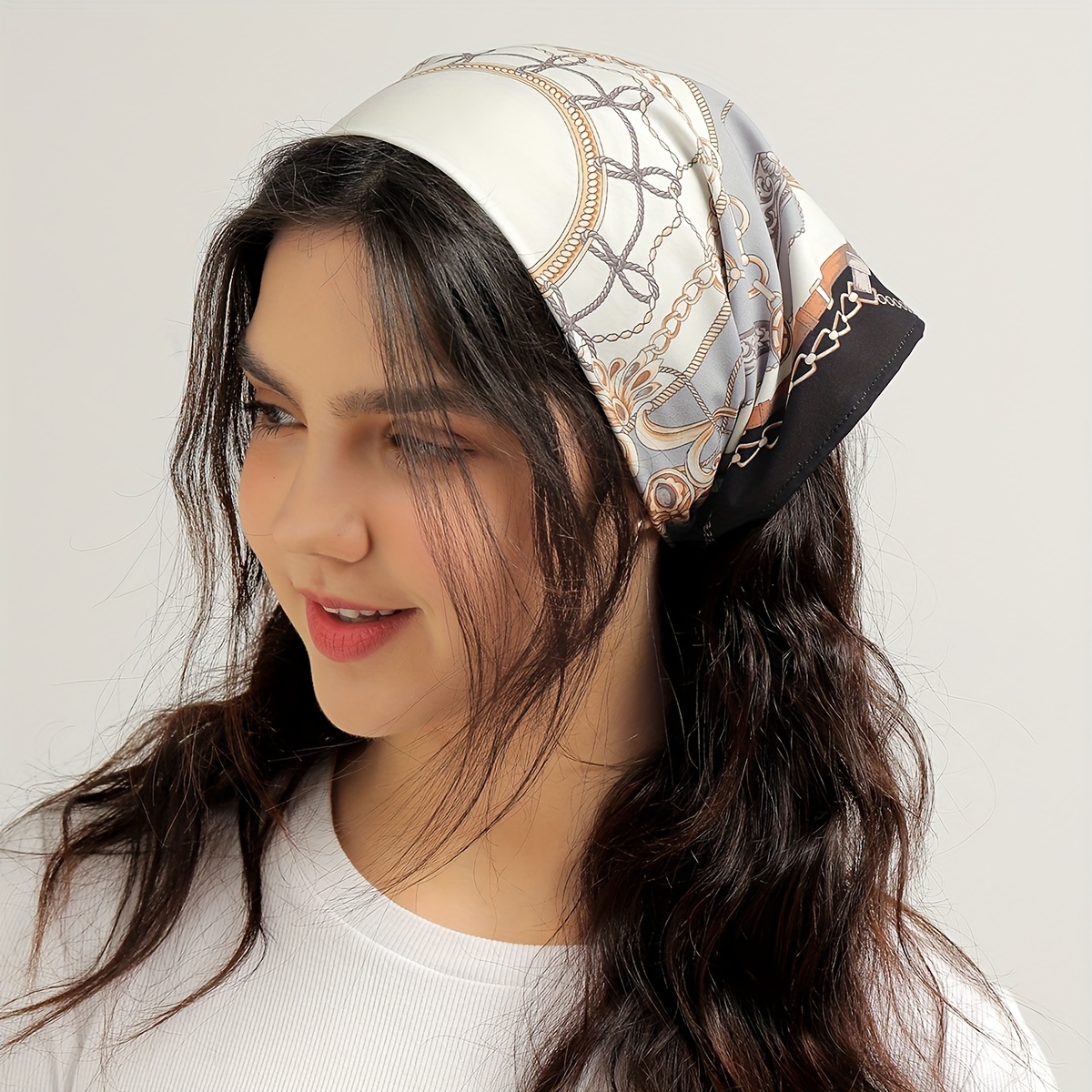 Solid Color Cross Knotted Headband Satin Headwear Elegant - Temu