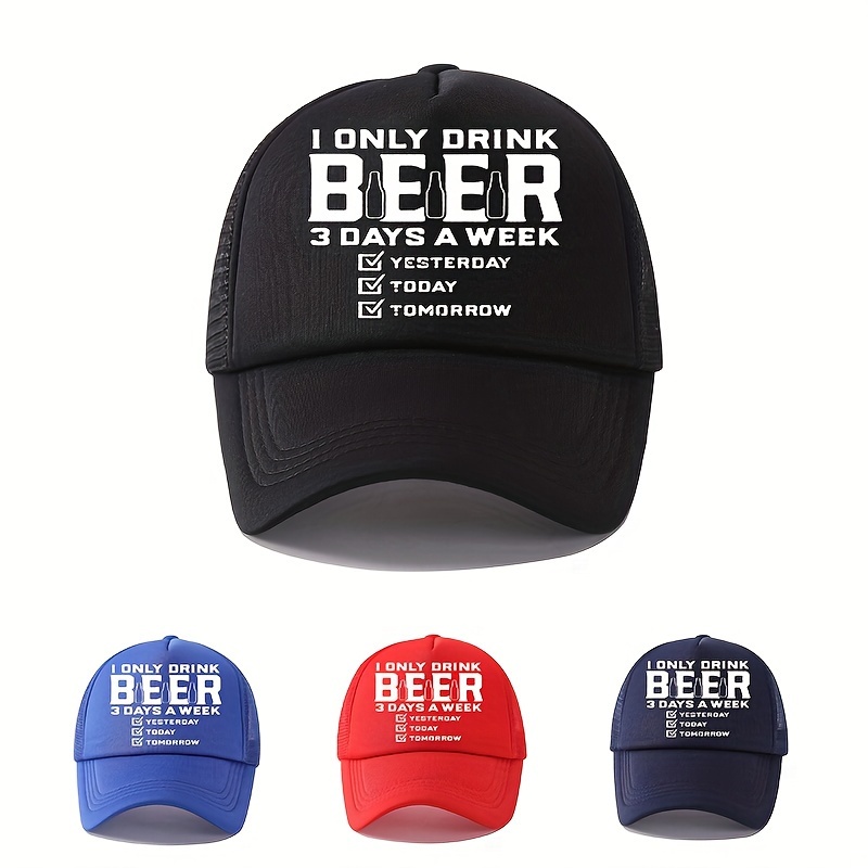 New Bottle Prime Letter Bucket Hat Mens Fashion Double Sided