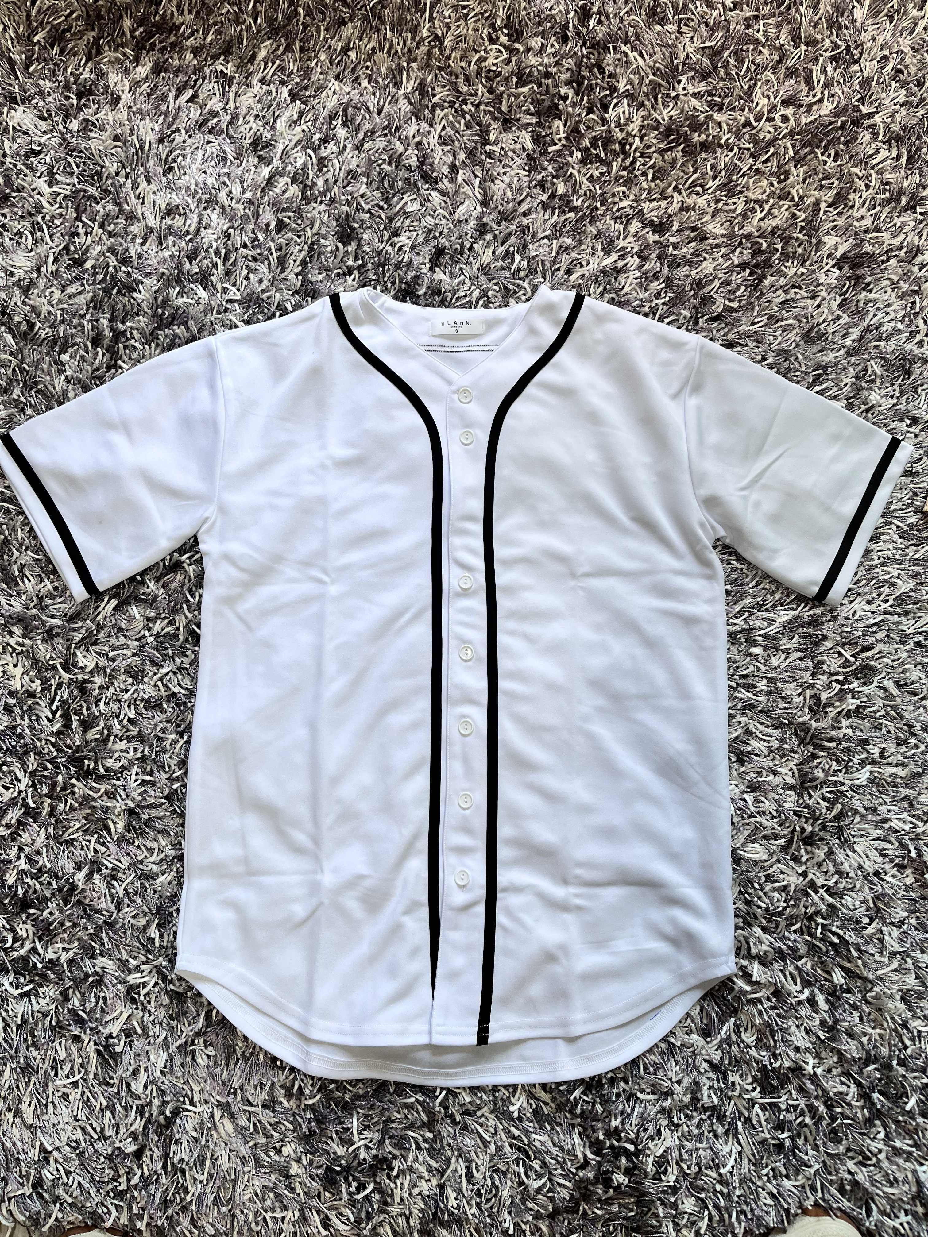 Mens Baseball JERSEY Raglan Plain T Shirt Team Sport Button Fashion Tee  Casual