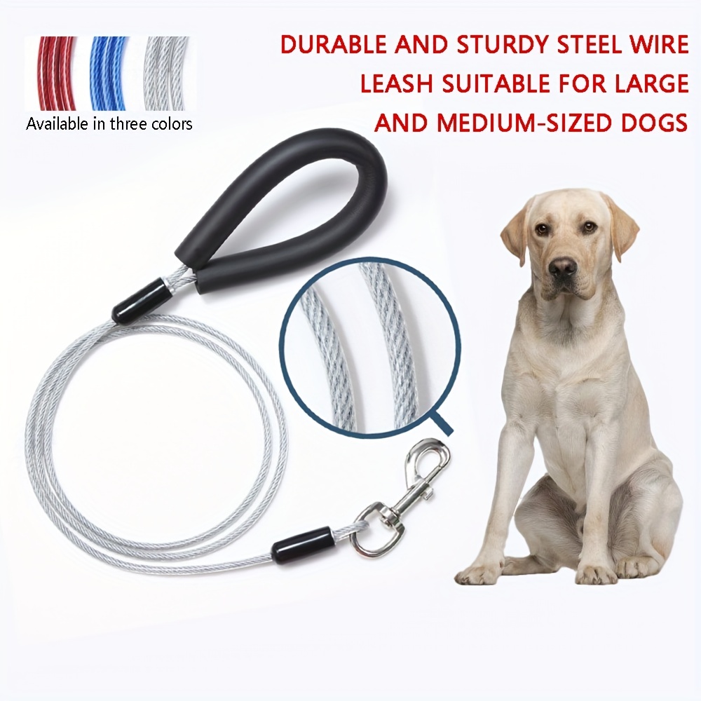 Visland Metal Dog Car Seat Belt Chain Leash Pet Vehicle Safety Restraint  Lead Stainless Steel Chew Proof Dog Car Leash Double Clips & Latch  Attachment 