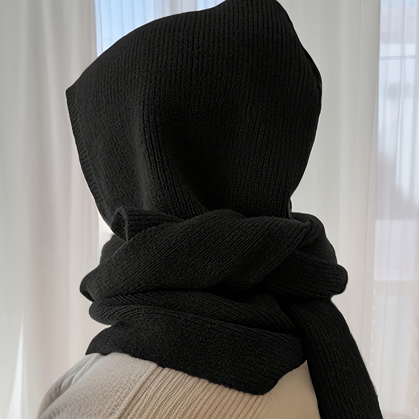 Bufanda Bufandas para clima frío Bufanda de lana para hombre Bufanda de  lana de punto a la moda suave y cálido bufandas chal (color: negro, tamaño