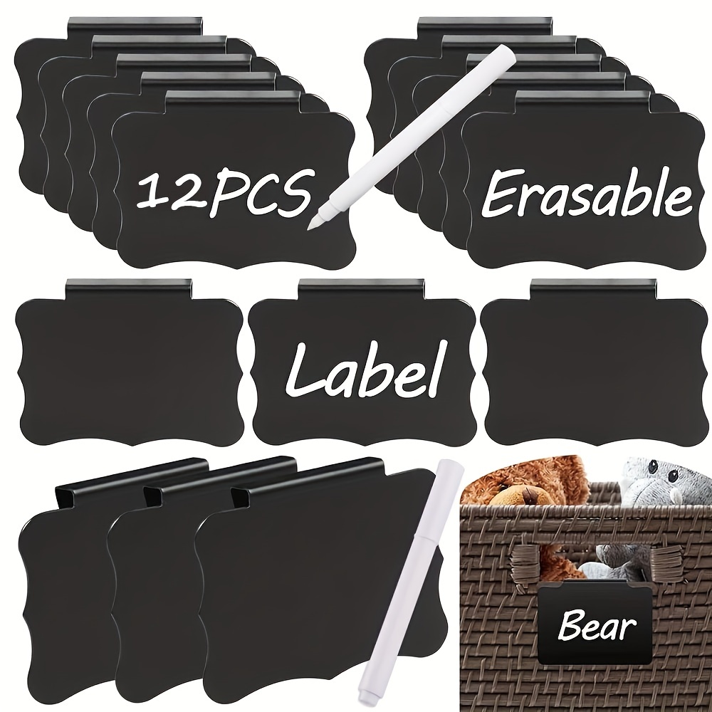  16 Pieces Acrylic Basket Tags Acrylic Organizer Hanging Labels  for Storage Bins Writable Tags Display Label Marking Strung Tags Kitchen  Pantry Labels Sign with Jute Twine for Baskets (White) 