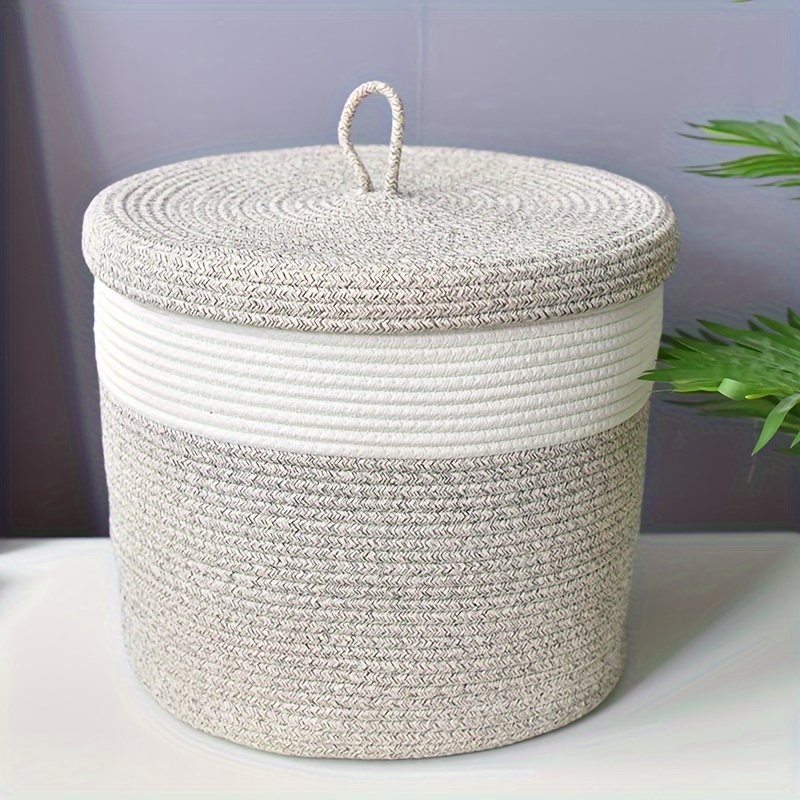 Small Storage Basket with Lid – Woven Wonders Collection