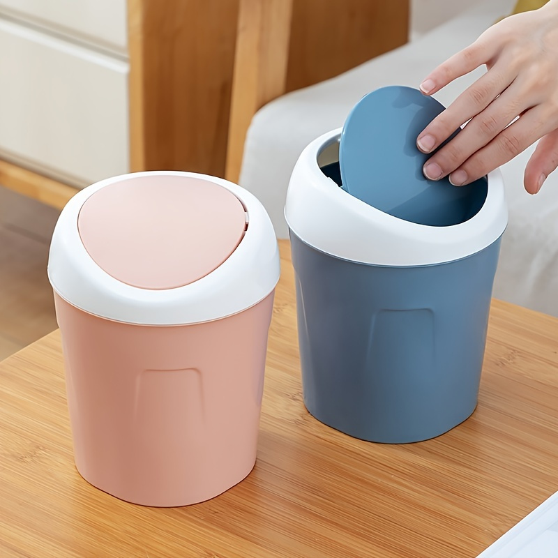 Small Polygonal Trash Can, Plastic Household Rubbish Can, Waste Paper  Bucket For Office And Classroom Supplies - Temu