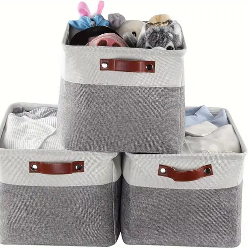 Large Fabric Storage Baskets For Shelves Closet Storage Bins - Temu