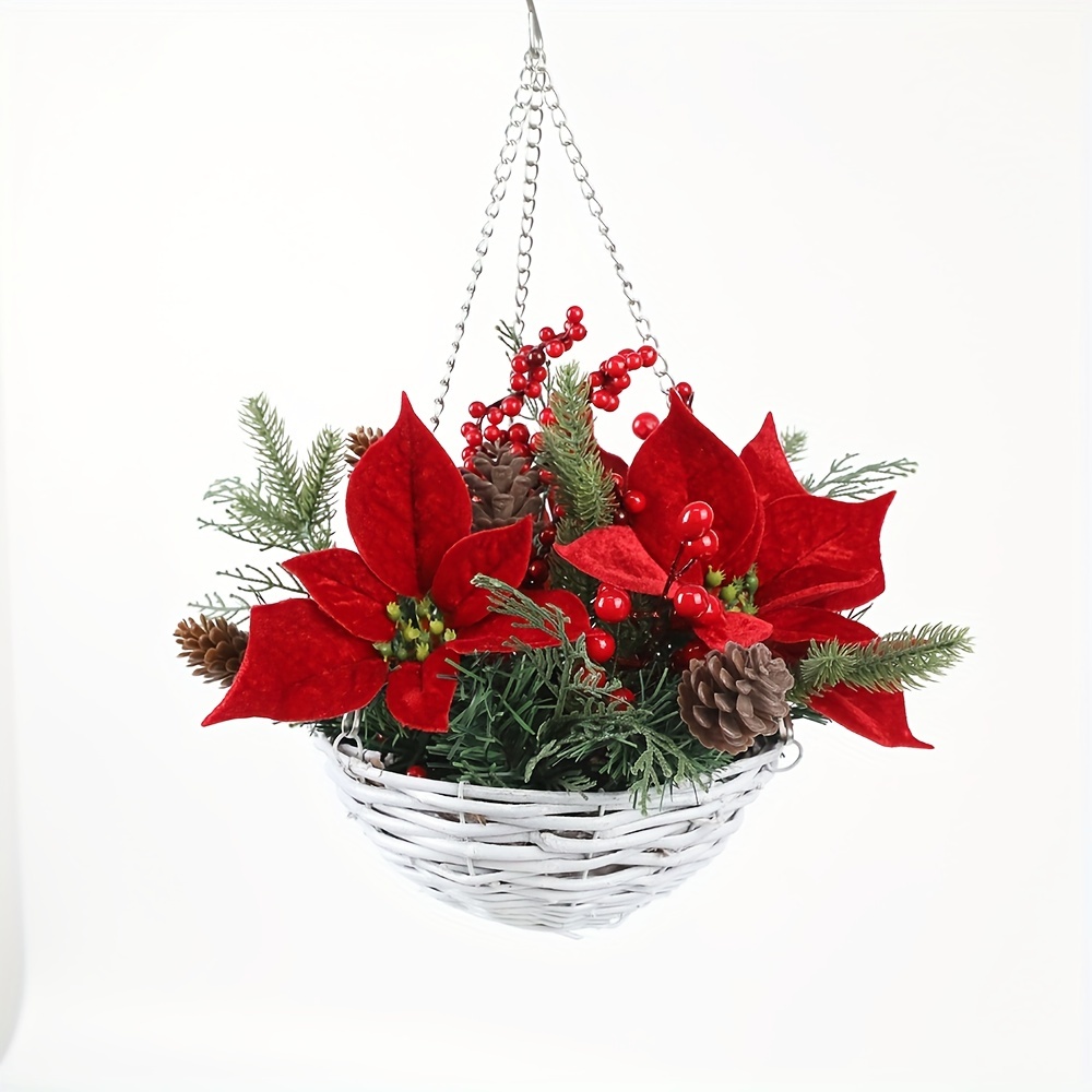 Artificial Flowers Hanging Basket Temu