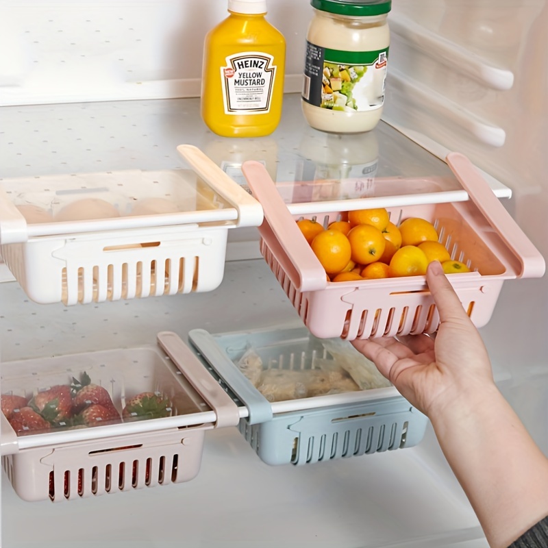 Refrigerator Organizer Shelf, Fridge Stackable Storage Rack 2 PACK, Clear  Multilayer Container for Bowls and Plates, Freezer, Kitchen Storage