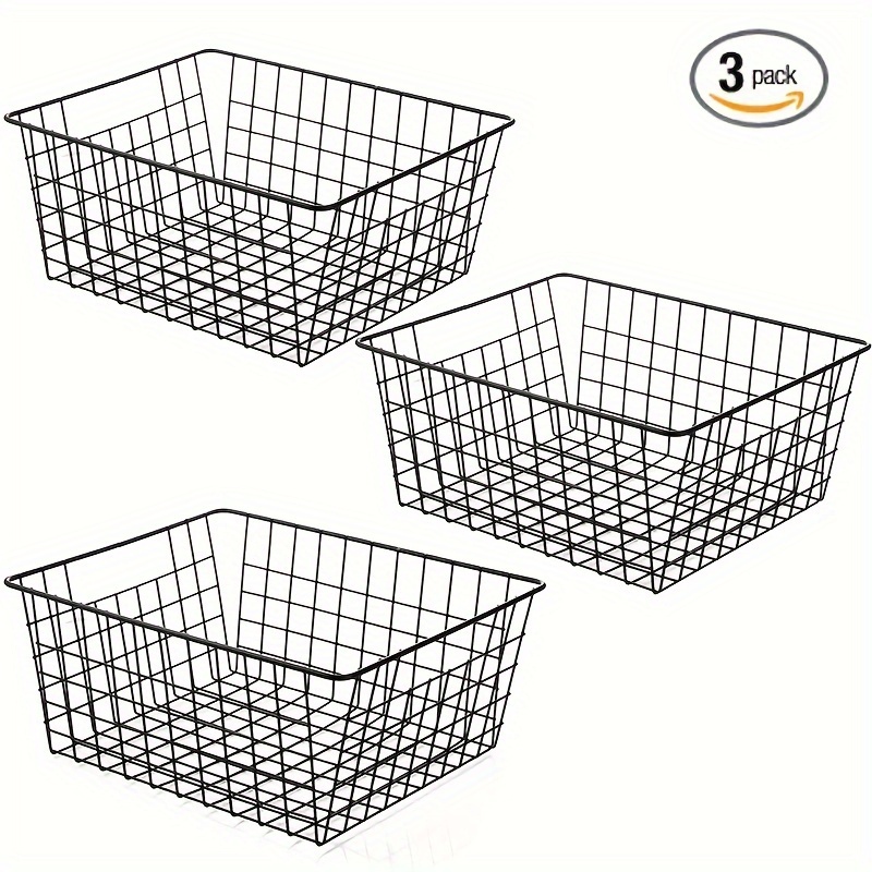 Wire Baskets Wrought Iron Storage Basket Desktop Wire Mesh - Temu